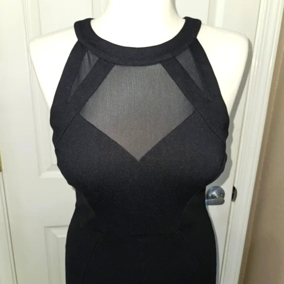 Ted Baker London Black Mesh Bodycon Dress Size 2